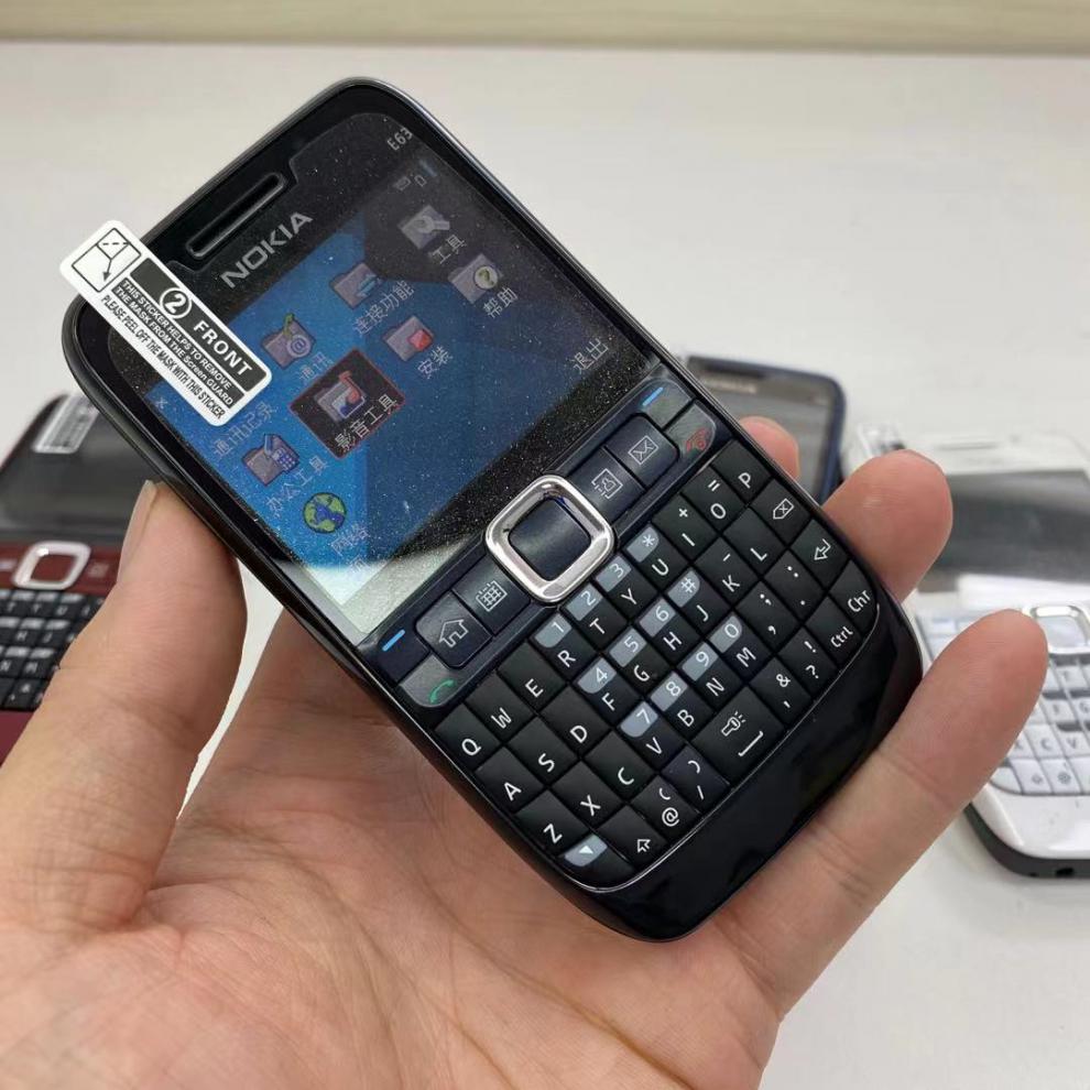 nokia诺基亚e63经典全键盘键移动联通3gwif学生原装港版黑色套餐1