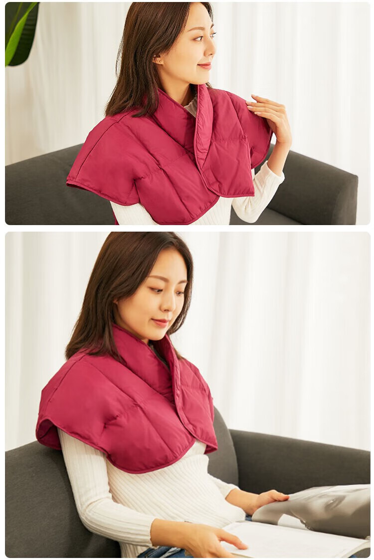 热护肩颈椎坎肩睡觉日本冬季鸭绒护肩膀防寒保暖神器男女披肩冬季