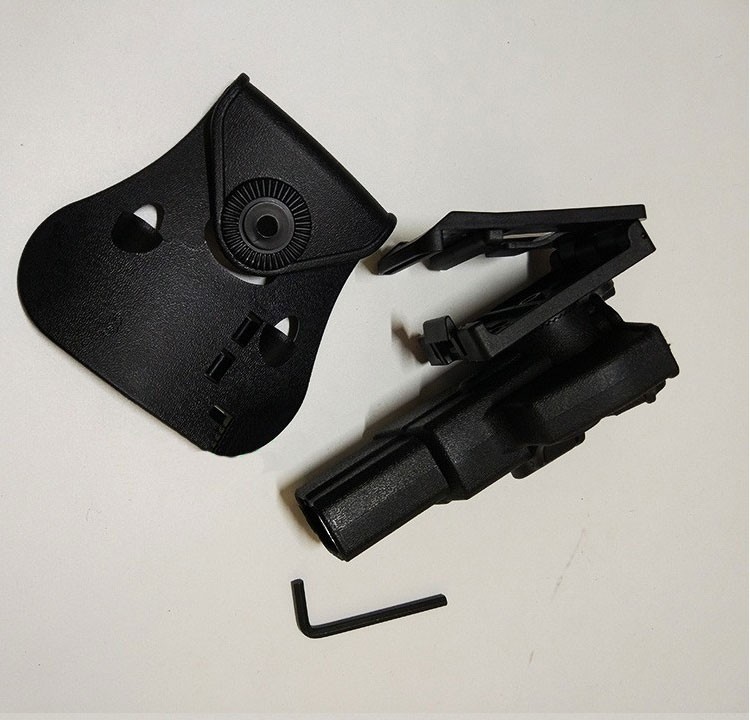 新款92g快拔套式枪套腰部旋转战术双排弹夹套92改快枪套塑料 92g绑腿