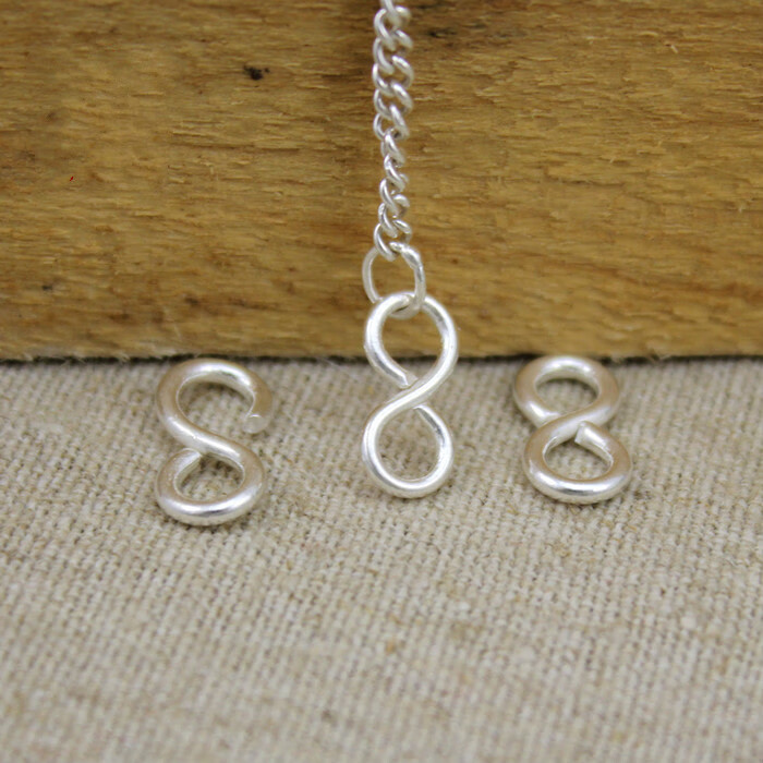 早纪纯手工999足银项链扣w扣s扣钩diy饰品足银配件足银钩银扣s扣大号