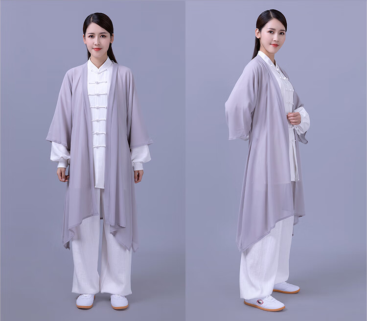 太极服披风 太极服女男披纱单件太极拳表演比赛服中国风舞蹈披风披肩