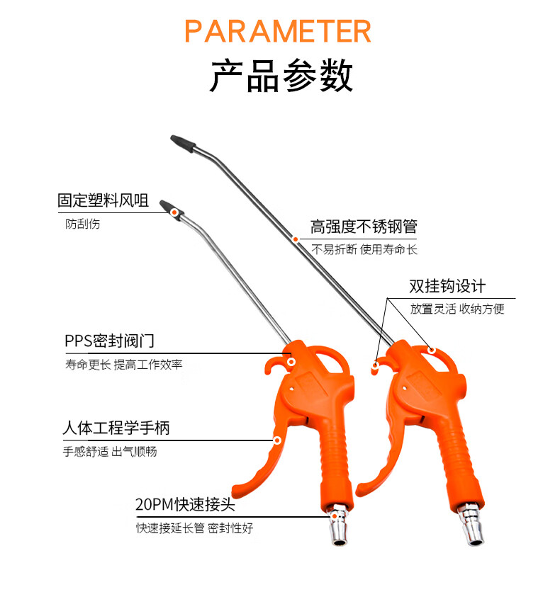 大货车高压吹尘抢吹尘枪高压吹风枪强力除尘吹气抢吹灰枪气动喷气工具
