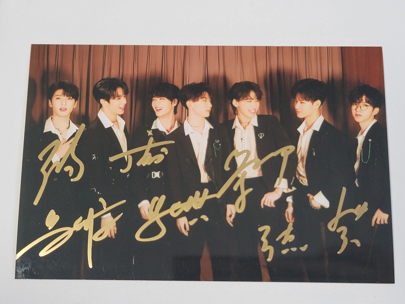 2021年1月新款tnt时代少年团亲笔签名6寸照片12寸签名海报e12寸签名