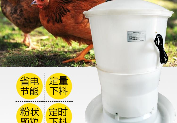 养鸡全自动定时喂鸡器投料机神器喂食器鸭鹅养殖户外鸡场投食家禽 60