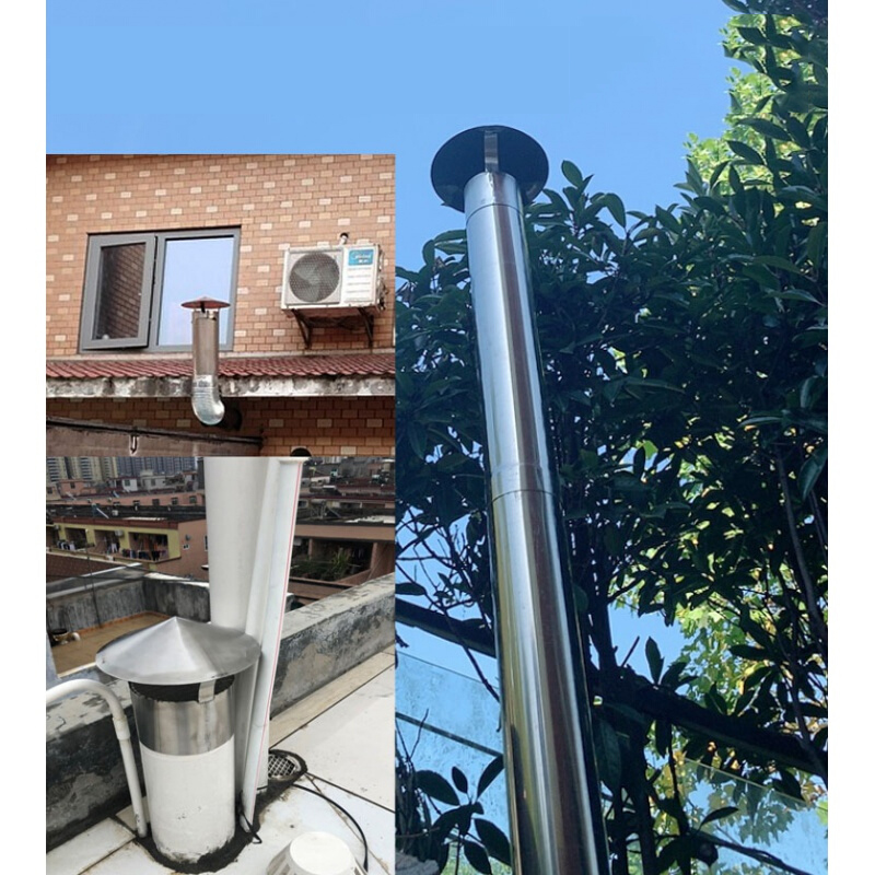可定制304不锈钢屋顶防雨帽取暖炉排烟管柴火炉烟囱防风罩挡雨帽 接口