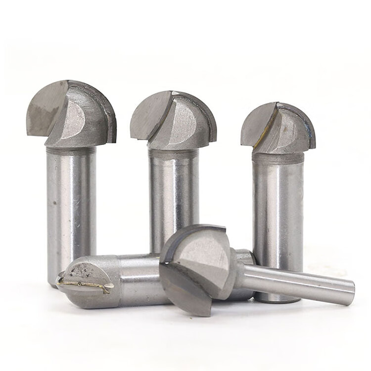 木王级圆底刀木工铣刀开槽刀具修边机刀头雕刻机电木铣锣刀 1/4*5/32