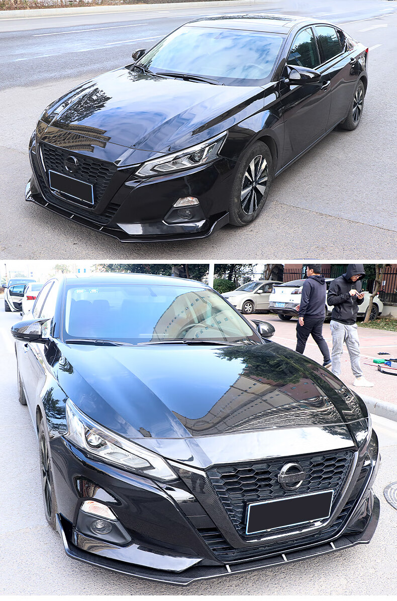 适用于192021款第七代新天籁改装中网黑武士车标专用日产天籁前铲汽车