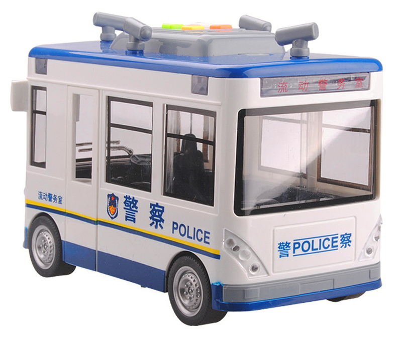 大号讲故事文艺警车惯性玩具汽车模型救护车可开门儿童男女孩礼物救护