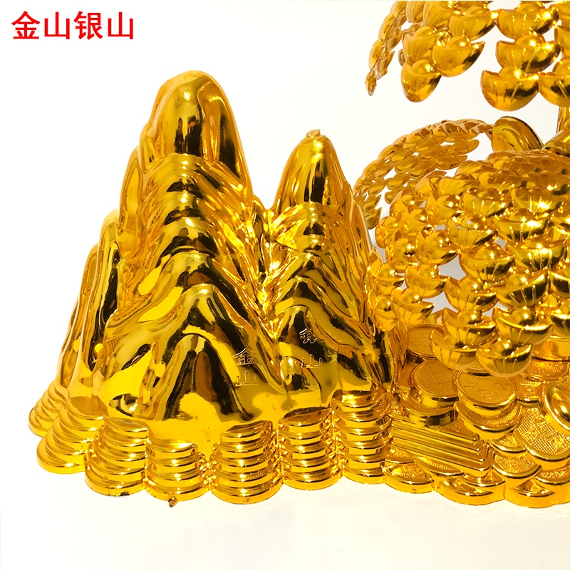 桃花瓣清明节扫墓用品三七五七祭品镀金山银山元宝摇钱树易烧清明祭祀