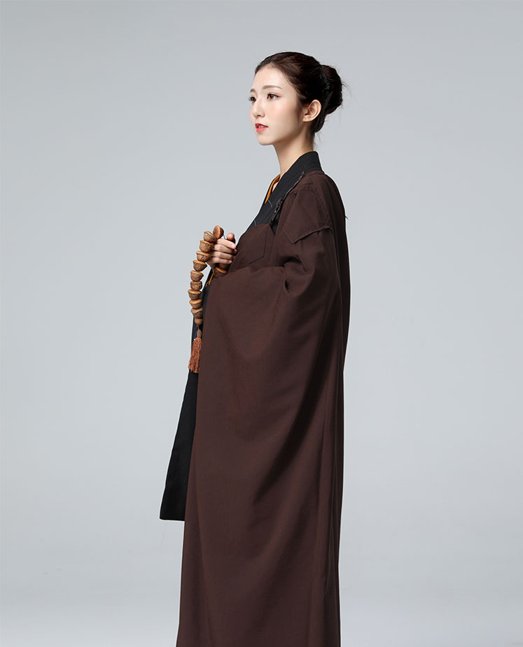 汇火 五戒缦衣菩萨戒曼衣搭衣海青居士服男女套装 木兰色五戒曼衣 42