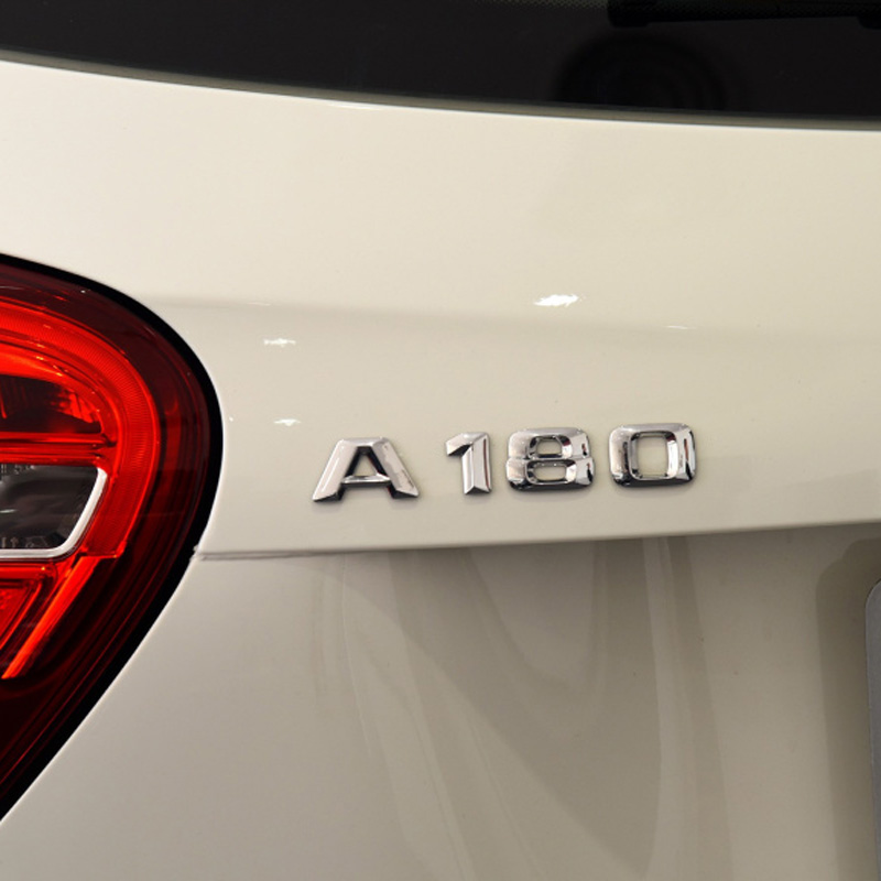适用于奔驰a180标a200车标a260字牌a45排量标四驱尾标数字后标贴标