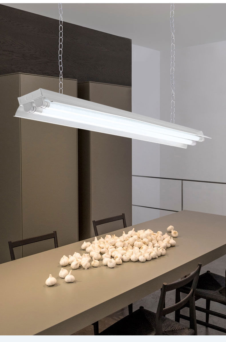 85日光灯吊杆吊链配件含托碗全套荧光灯架铝杆黑白铁杆直销铝款吊杆70