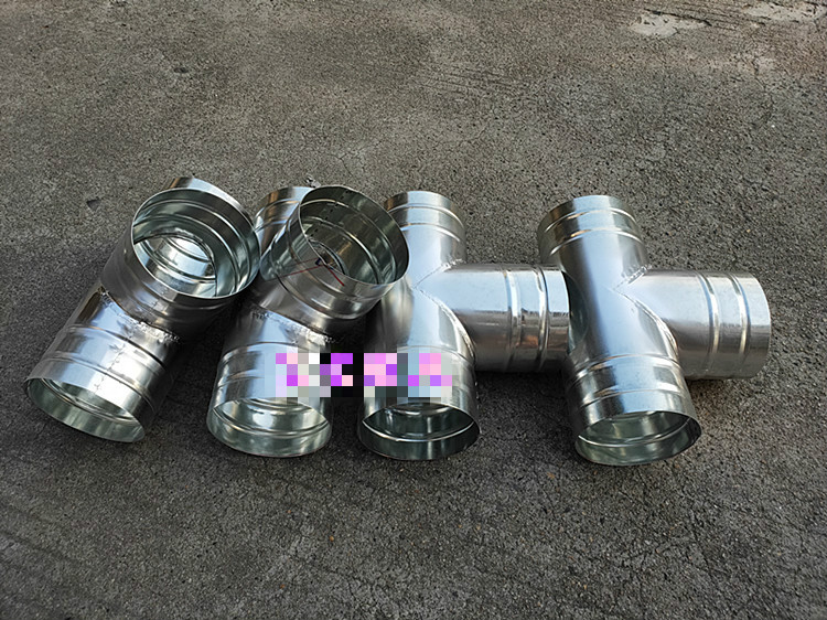 白铁皮t三通排烟管排气换气扇浴霸排气管排风管三通接头80300mm直径