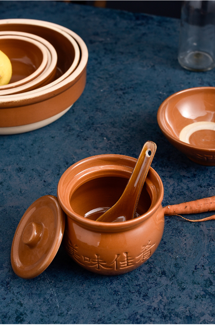 陶瓷蒸笼钵仔砂锅碗蒸饭碗土粗碗老式土碗蒸蛋蒸菜蒸肉碗炖盅瓦罐 4