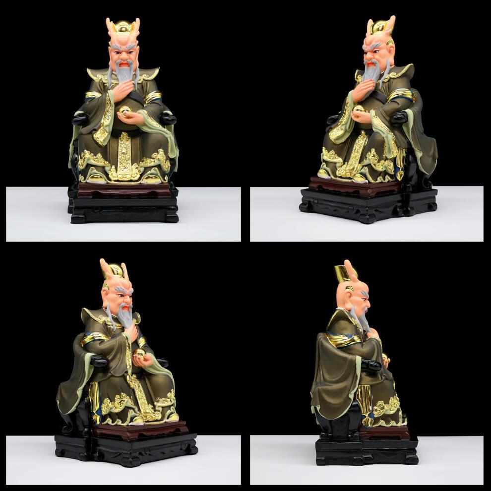 龙爷神像用供奉道教四海龙求雨风调雨顺保平安树脂佛像 12寸白衣龙王