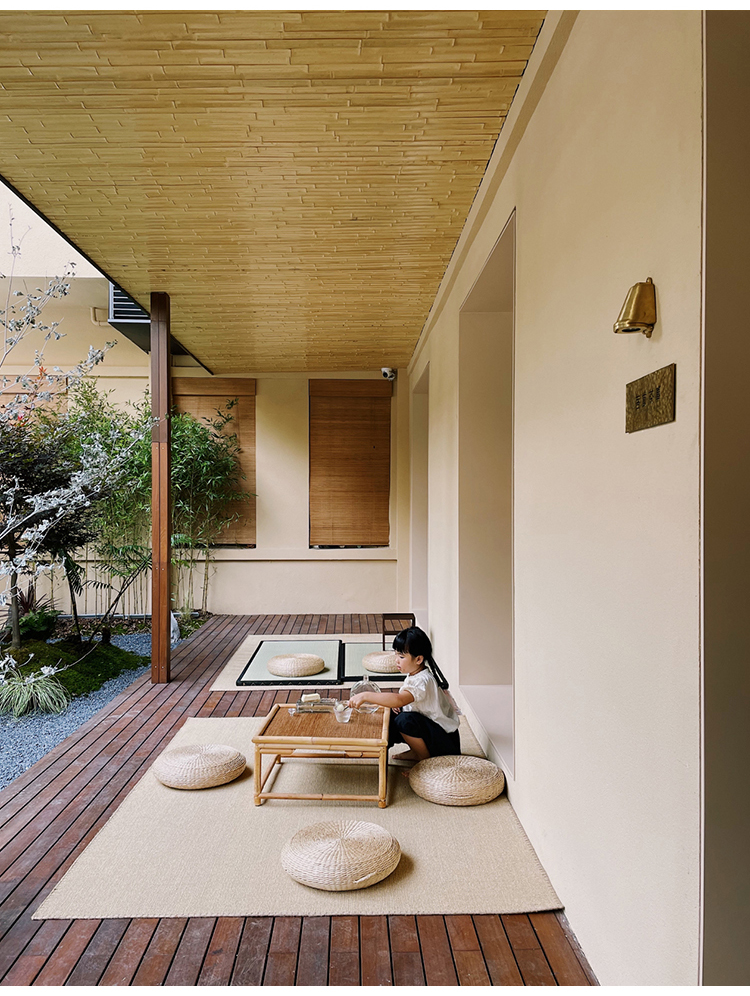 吊顶竹席竹子竹片竹饰面竹席竹编吊顶墙面装修材料民宿酒店茶室餐厅新