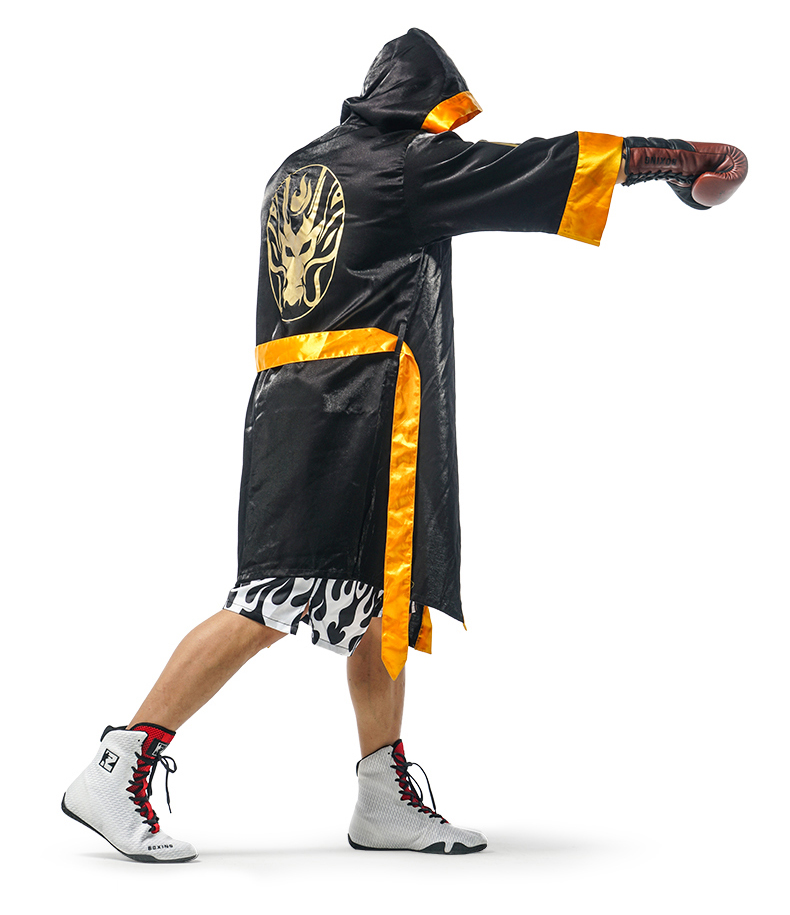 奈久留美2021夏季男士出场战袍红色拳击服拳击披风斗篷搏击训练服练功