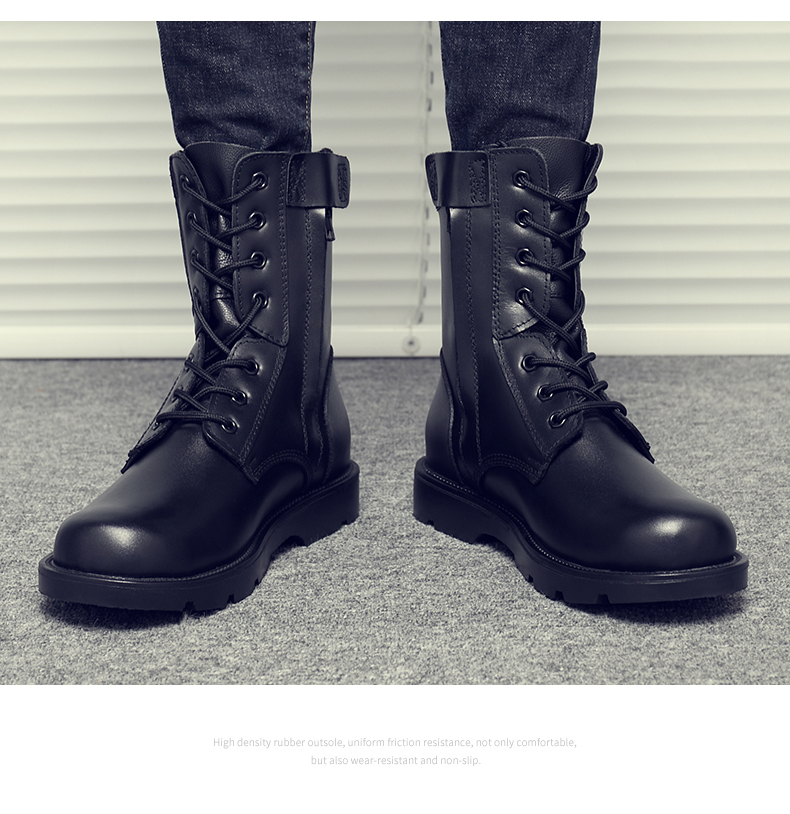陆战特战靴特训鞋马丁男靴男特战兵作战皮战靴军勾鞋子男士陆战靴子