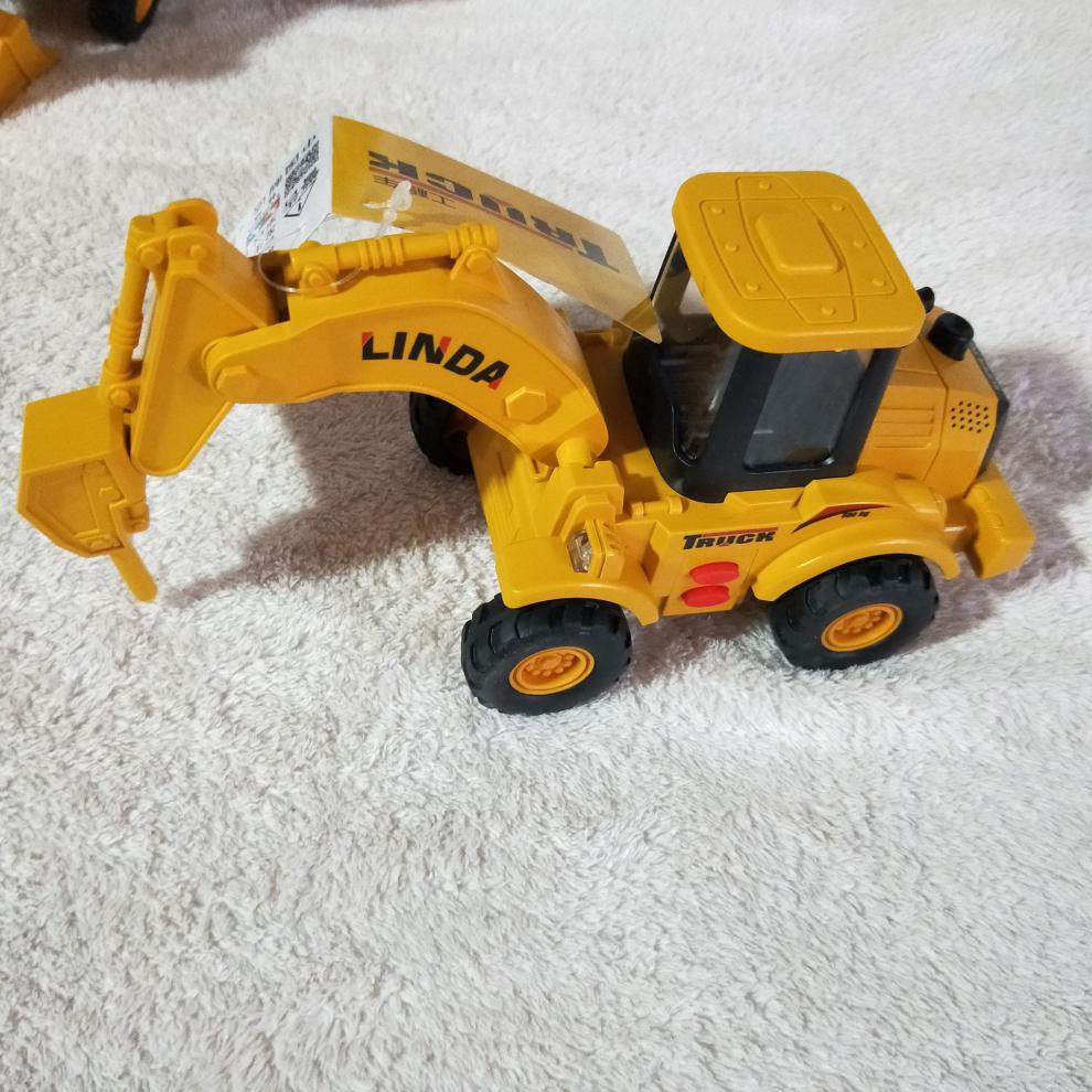 林达玩具车新品林达儿童工程玩具车套装挖掘机破土机抓木机推土机儿童
