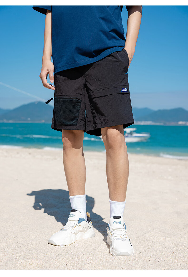 安踏短裤男2022夏季新款梭织运动裤休闲透气五分裤潮流宽松短裤男ac