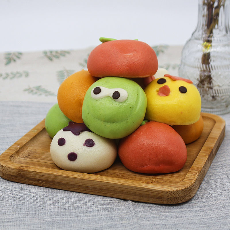 顺丰速运卡通包子儿童早餐动物馒头速冻果蔬豆沙奶黄包杂粮包批发七天