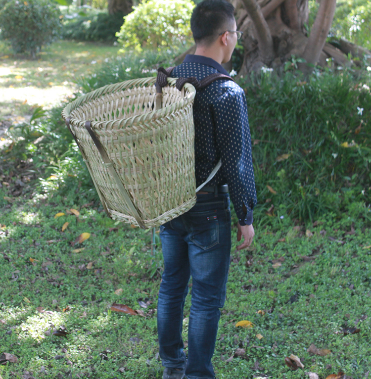 苏茂四川背篓竹子编背筐纯手工农家用贵州背篼超特大小号道具背箩篮筐