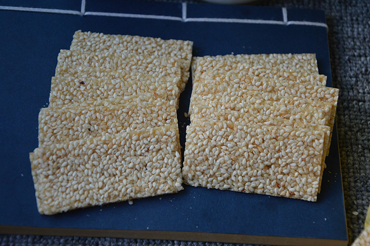 芝麻糖片焦切糖湖北钟祥特产广生庵焦切手工制作 白芝麻焦切片500g装