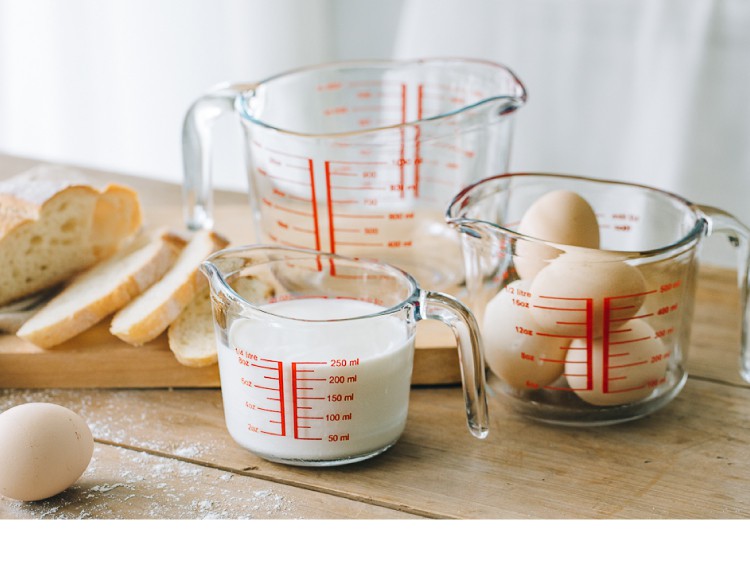 玻璃量杯家用厨房烘焙面粉带刻度杯小加厚大容量500025l量杯现货