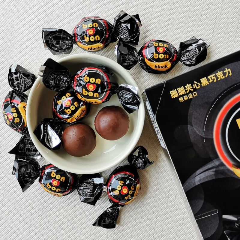 bonbon蹦蹦夹心巧克力黑巧450克(30粒)婚庆喜糖果零食墨西哥进口