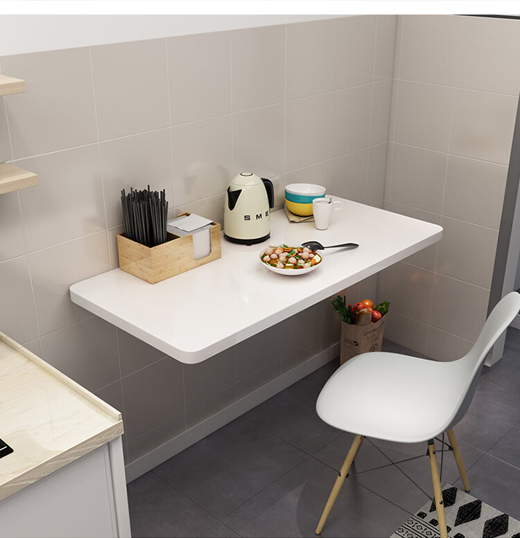 隐形餐桌 折叠桌壁挂家用简易厨房操作台小户型连壁桌可伸缩隐形多