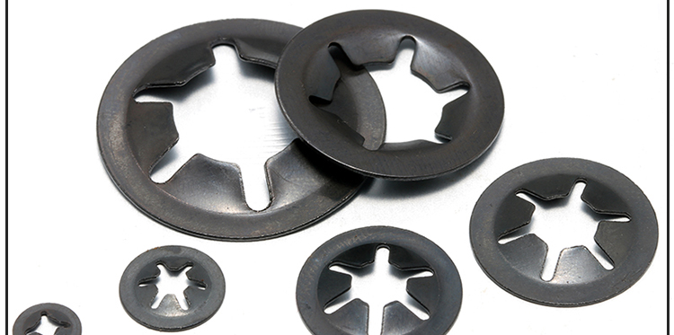 65锰钢弹簧卡圈密型轴承夹挡圈轴用梅花卡簧轴承垫圈