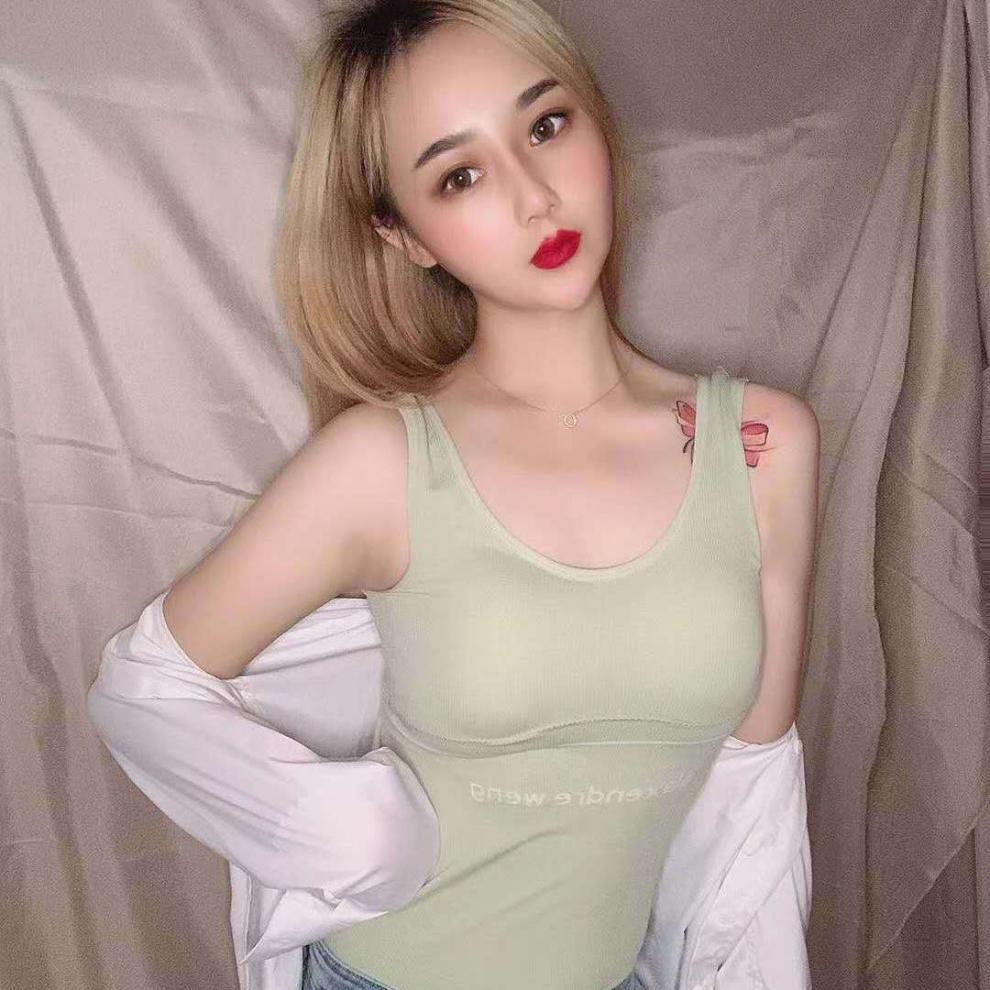 收腹带胸垫无钢圈文胸美背吊带背心外穿 白色 长款体验装 m 75-110斤