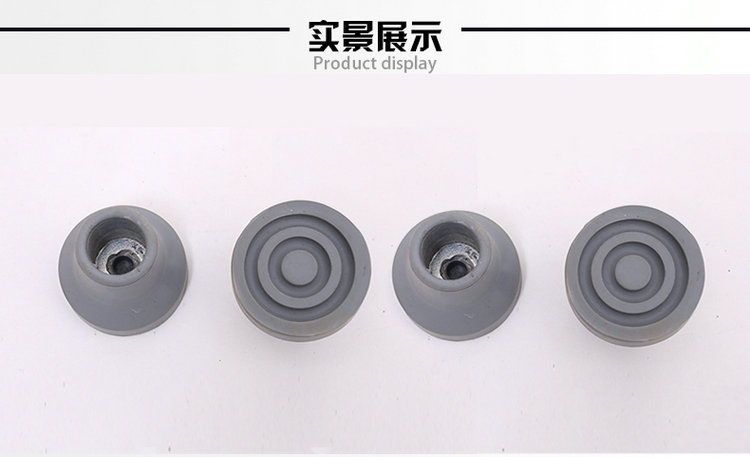 拐杖防滑橡胶头拐头脚头助行器脚垫耐磨型天然橡胶16mm灰色四个一套