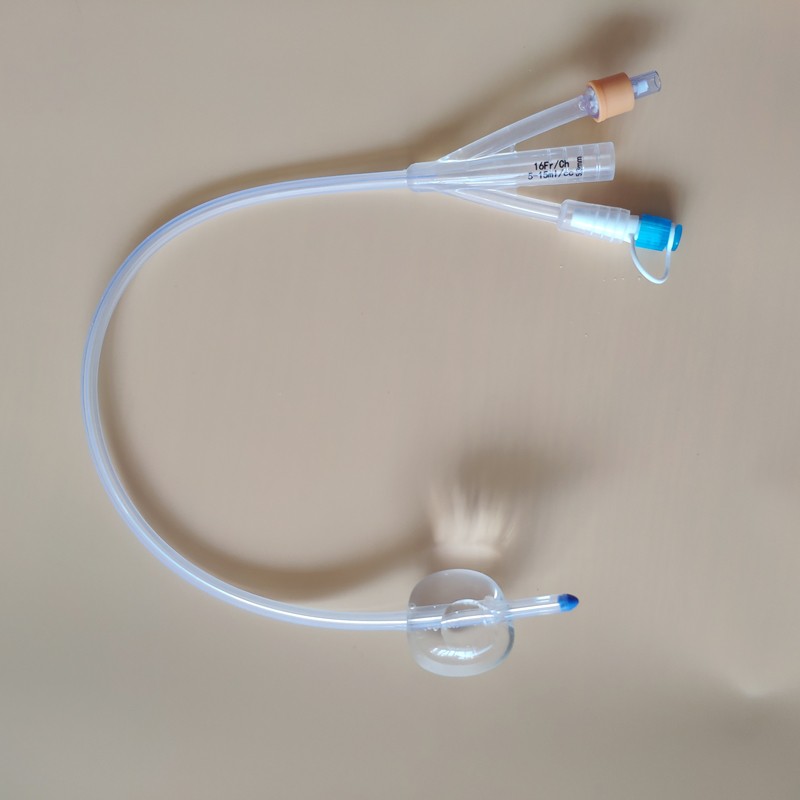 一次性硅胶导尿管男用医家用双腔导尿包女用三腔导尿管膀胱冲洗 下管