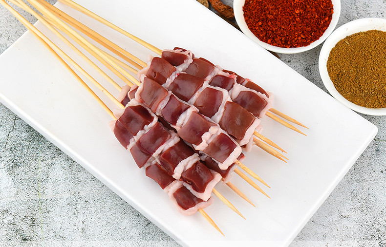 新鲜小腰串猪腰串冷冻烧烤肉串望京小腰20/40/60串烧烤肉串猪小腰串