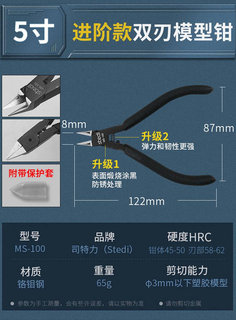 水口钳神之手 司特力水口钳模型高达极薄刃素组军事模型神之手剪钳