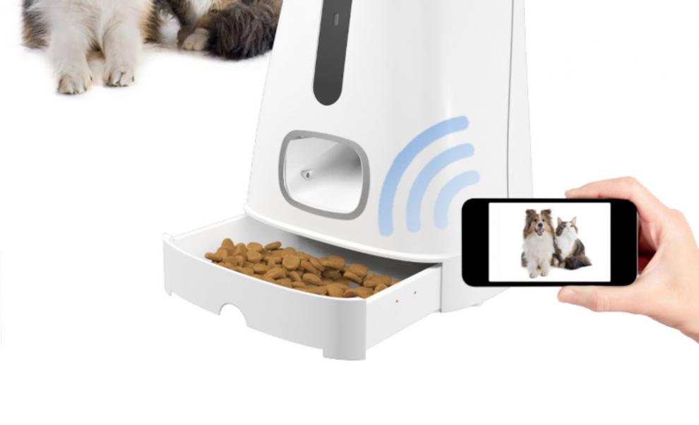 pawmate 智能狗狗猫咪自动喂食器定量猫粮碗定时投喂机双仓储粮视频