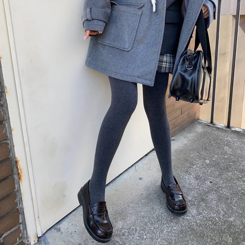 浪莎20214种厚度新款保暖秋冬季加厚连裤袜外穿打底袜女好质量深灰连