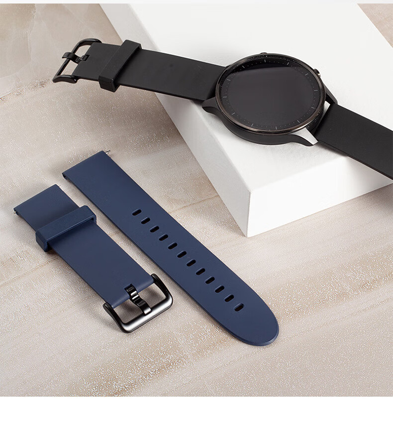 适用华为手表gt2表带硅胶watchgt2pro氟橡胶46荣耀magic2表链2022mm