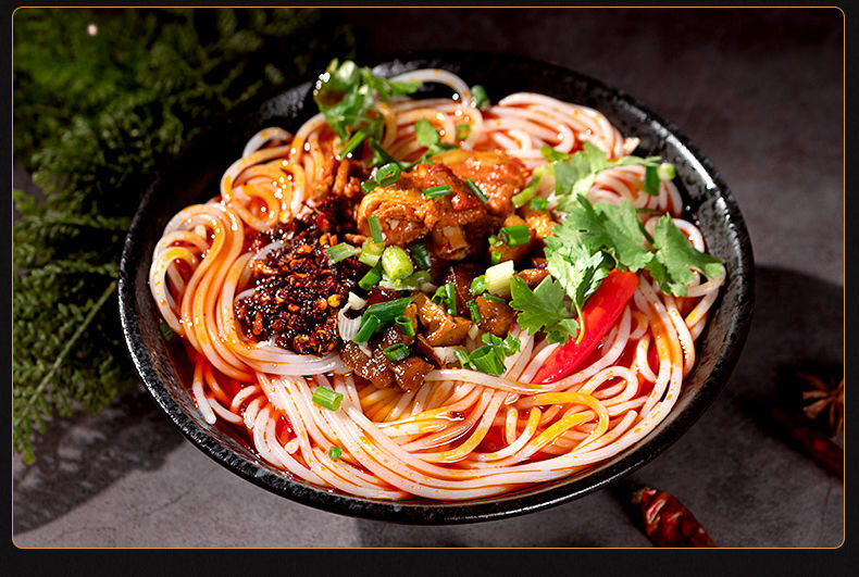 湖南常德米粉湿米粉批发津市牛肉粉汤卤粉米线带料包花源三艺红烧牛肉