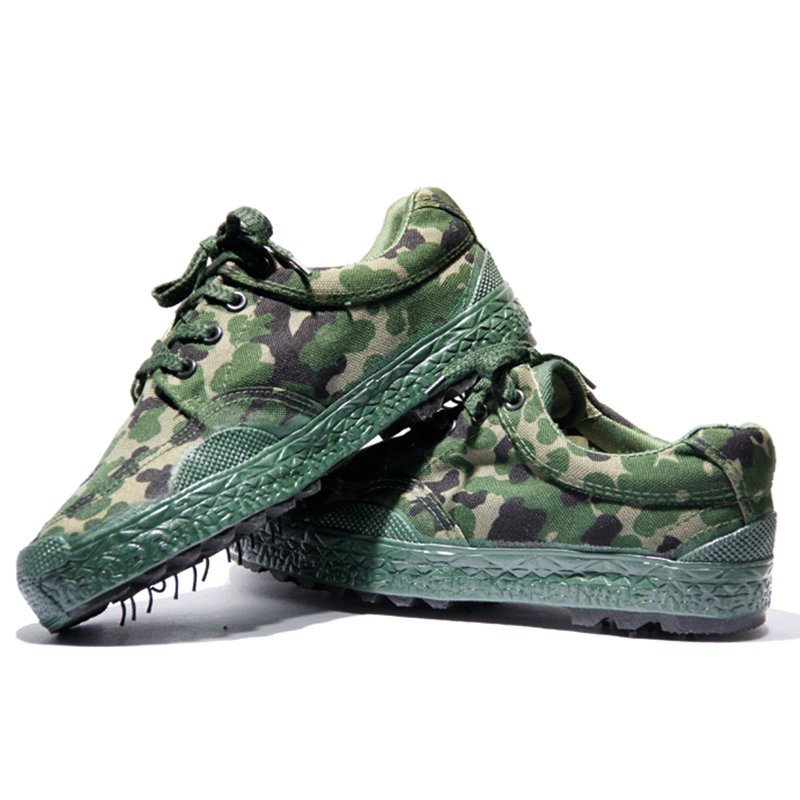 作训胶鞋3554作训鞋迷彩解放鞋男士低帮工作鞋双层底胶鞋劳保作训训练