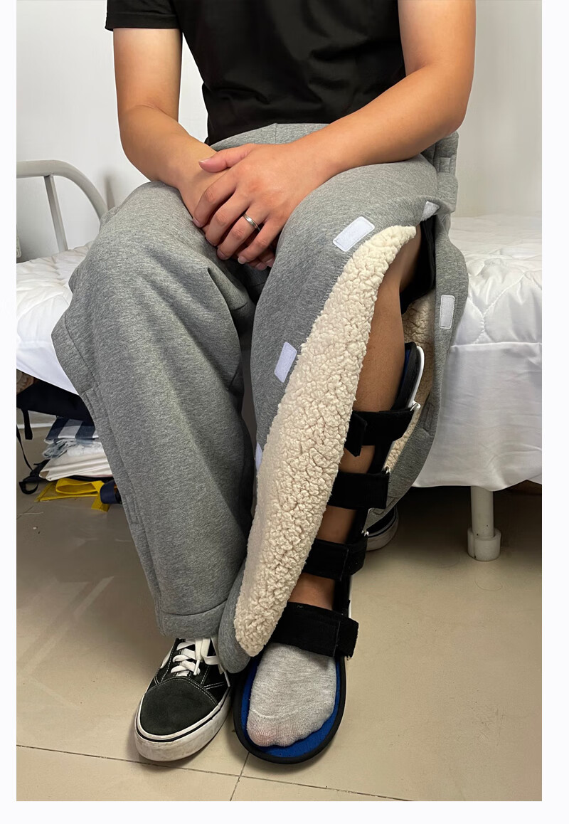 腿骨折病人打石膏穿的裤子开边裤易穿脱受伤术后方便拉链棉裤老人护理