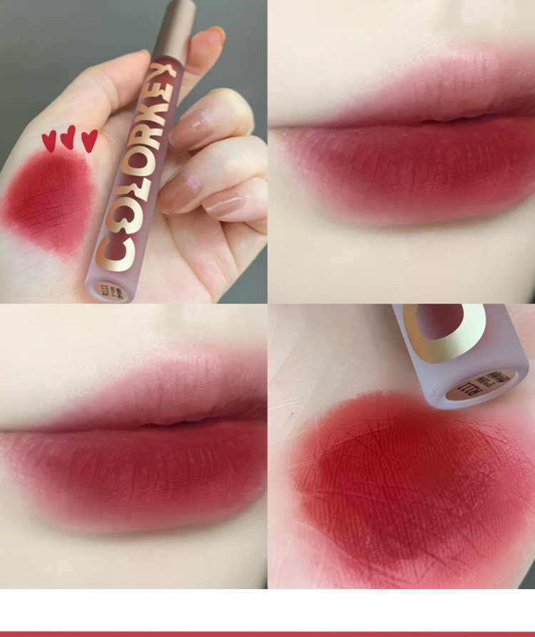 唇釉新年限定colourkey口红学生平价小众clolorkey 玫红色 r702(圣诞
