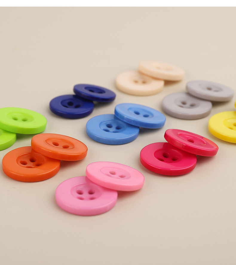 衬衫扣圆形纽扣大全上衣女衣服衬衣雪纺衫西装树脂彩色黑白小扣子 军