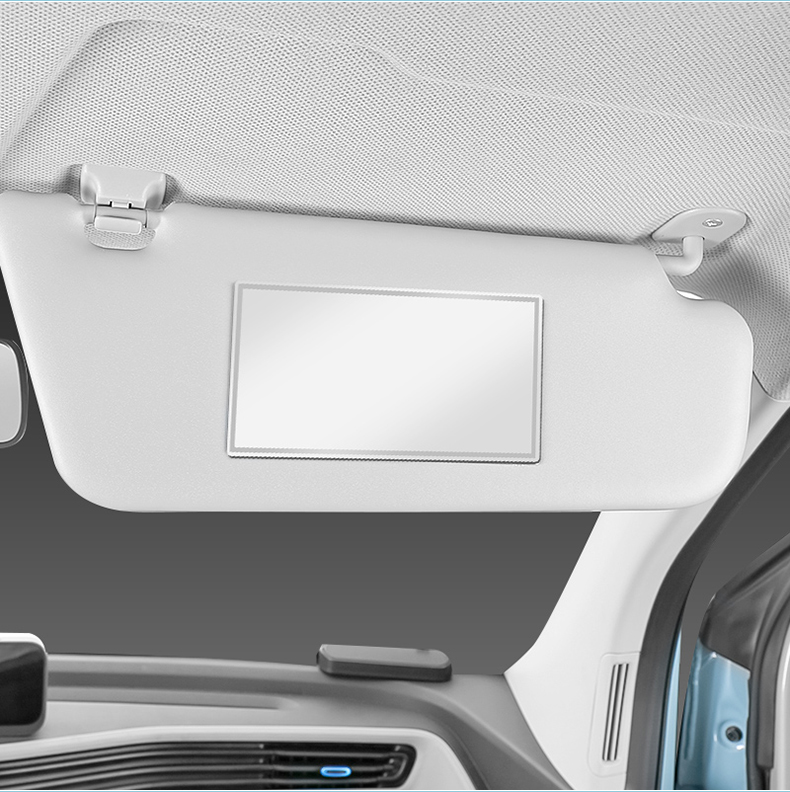 适用于五菱宏光miniev车内遮阳板化妆镜迷你车载内饰遮光板玻璃镜子