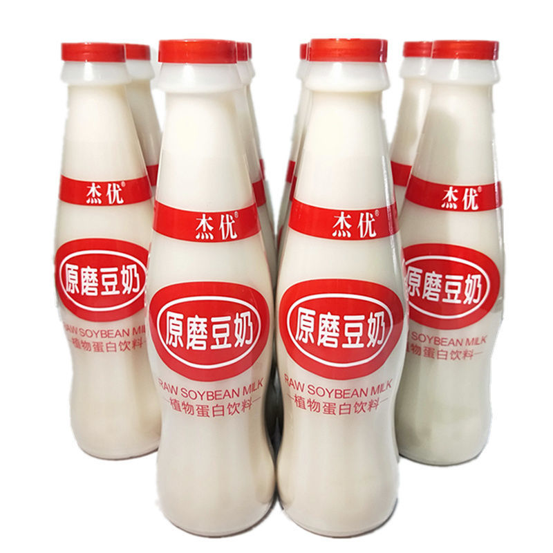 杰优原磨豆奶大豆植物蛋白饮料早餐奶豆浆饮品330ml12瓶24瓶整箱 330