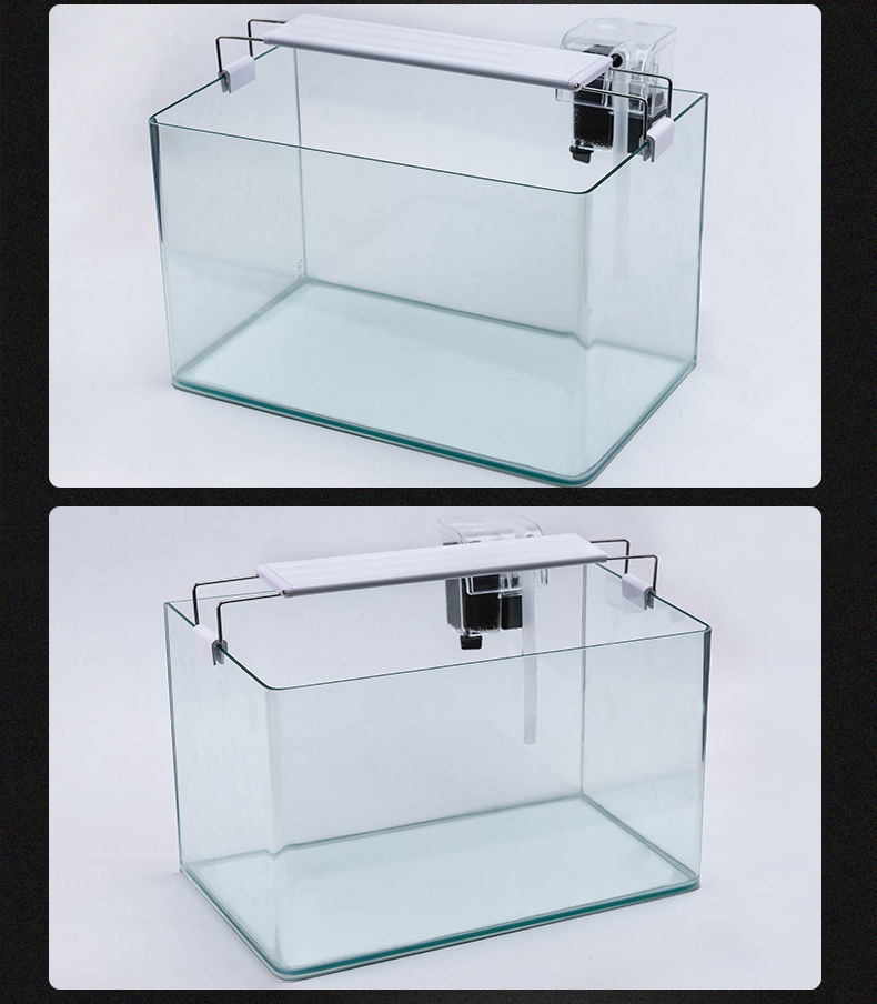 透明热弯长方形超白玻璃金鱼缸热带鱼缸水族箱小中型办公桌造景生态