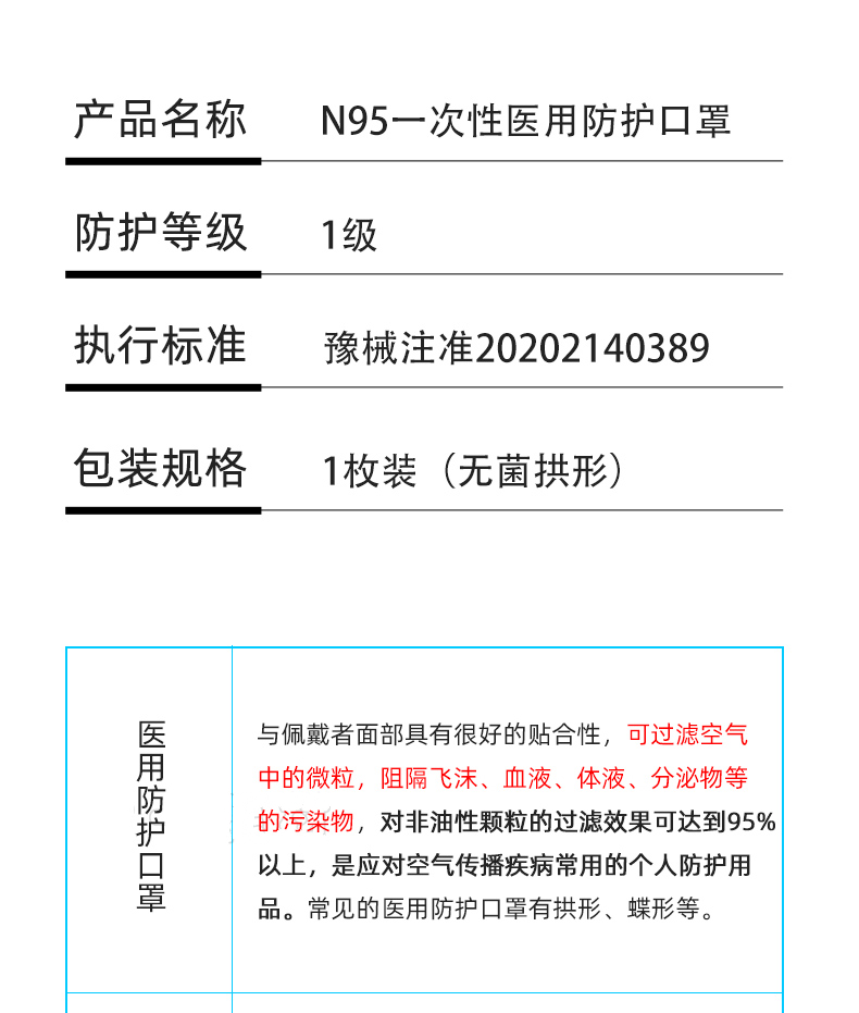 宇安控股n95口罩医用防护口罩一次性医用防护口罩挂耳式医用外科口罩