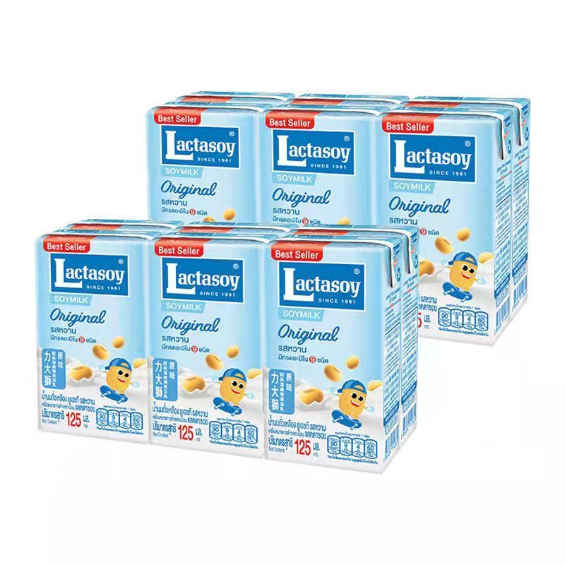 儿童节礼物力大狮豆奶 力大狮豆奶原味新包装125*18盒营养早餐豆奶