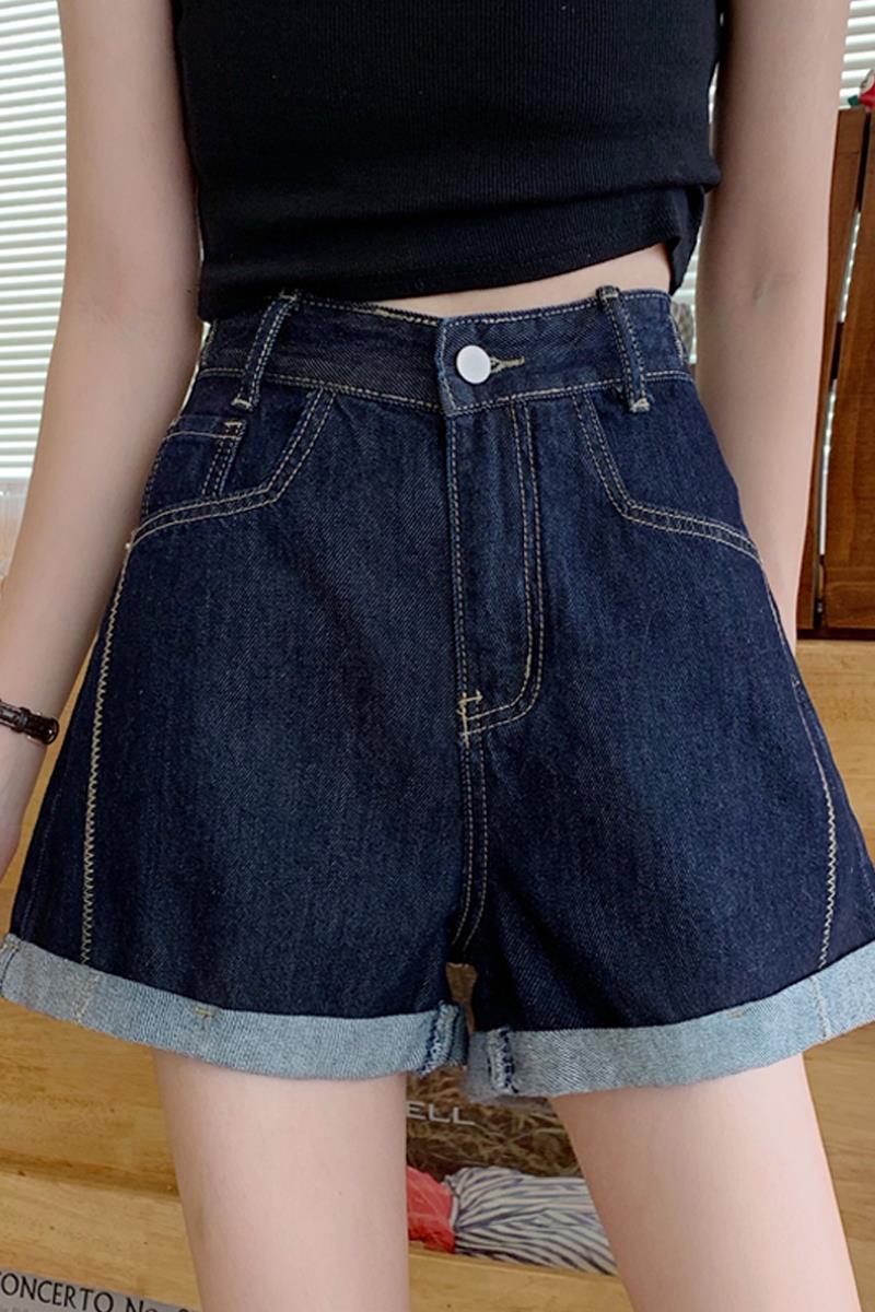 胖妹妹特大码短裤女夏季200斤半裤大码胖mm牛仔短裤女夏季新款高腰